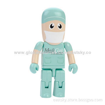 Promotional People-shaped Flash Drive, Wholesale in Human Shape, 64MB to 32GB Memory Capacity